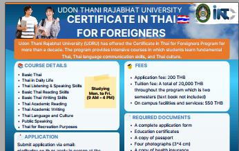 Certificate in Thai for Foreigners